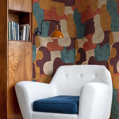Papier peint design et moderne avec formes organiques - 510x260 cm (l x h) LA TOUCHE ORIGINALE