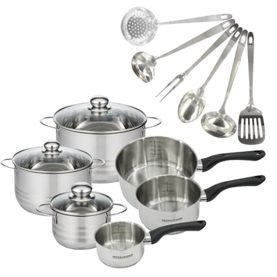 3 faitouts 16/20/24cm + 3 casseroles 12/16/20cm BRILLANT FACKELMANN