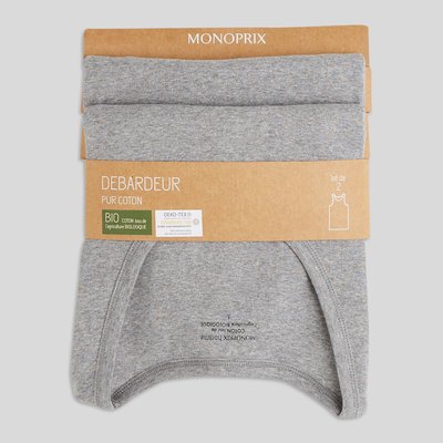 Lot de 2 débardeurs en coton BIO GOTS MONOPRIX