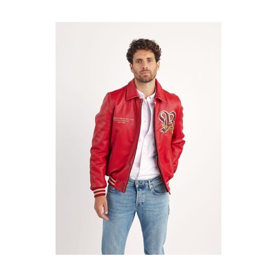CUIR Col rabattu Zippé DRAGON COHIBA REDSKINS