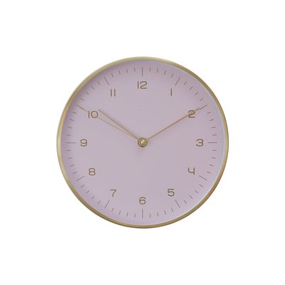 25cm Pink and Gold Wall Clock SO'HOME