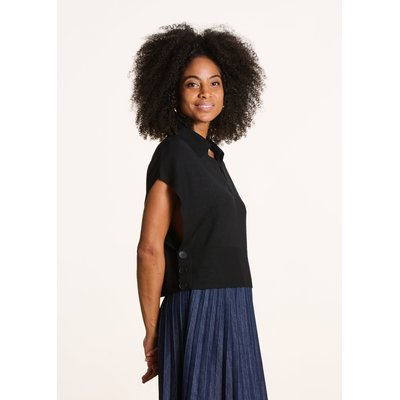 Pull col polo sans manches LA FEE MARABOUTEE