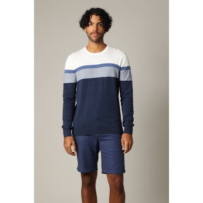 Pull en coton à manches longues avec rayures placées graphiques TOASTY DEELUXE