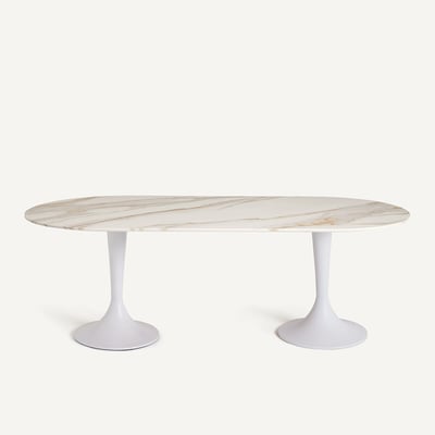 Piano per tavolo ovale in ceramica L220 cm, Ovalo AM.PM