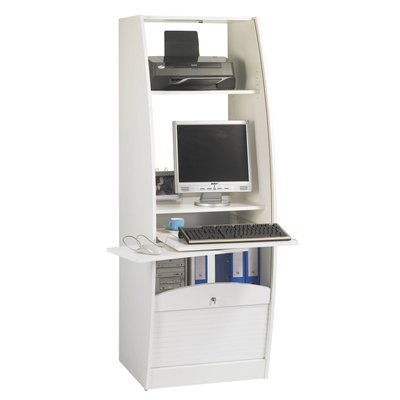 Meuble multimédia 60 cm blanc - SOLO CAMIF