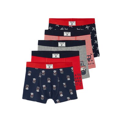 Lot de 5 boxers stretch "pirates" VERTBAUDET