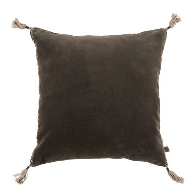 Housse de coussin velours de coton BLANC D’IVOIRE