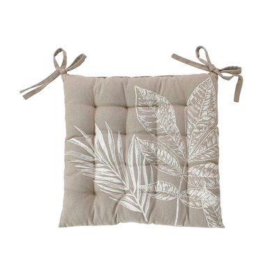 Galette de chaise piquée motif nature HOME MAISON