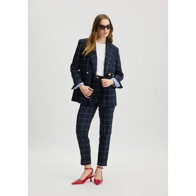 Pantalon à carreaux bleu LIU JO