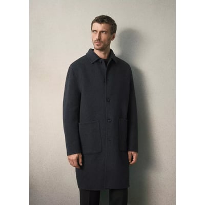 Manteau en mélange laine et cachemire à poches MANGO MAN