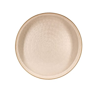 Plateau en métal doré aspect nacré 46cm ORNAMI