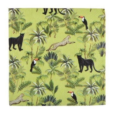 Lot de 20 serviettes en papier Toucan palmeraie DOUCEUR D'INTÉRIEUR