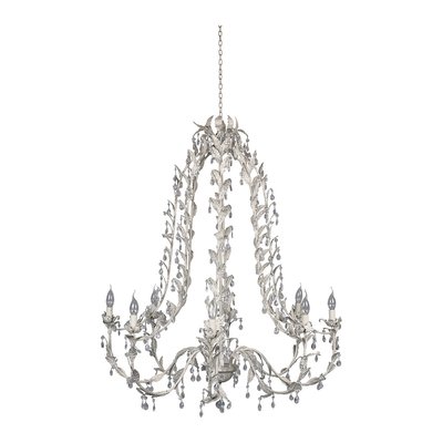 Lustre en verre et métal BLANC D’IVOIRE