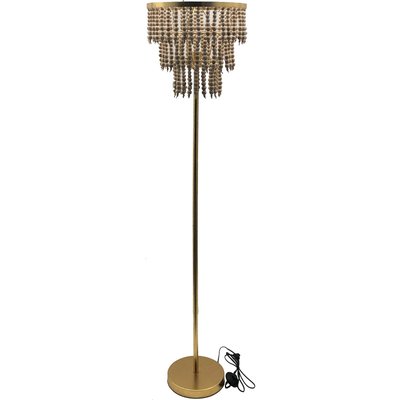 lampadaire design métal bois finition dorée ambiance naturelle RECOLLECTION