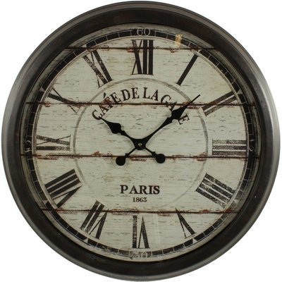 Grande horloge ancienne murale café de la DECORATION D’AUTREFOIS
