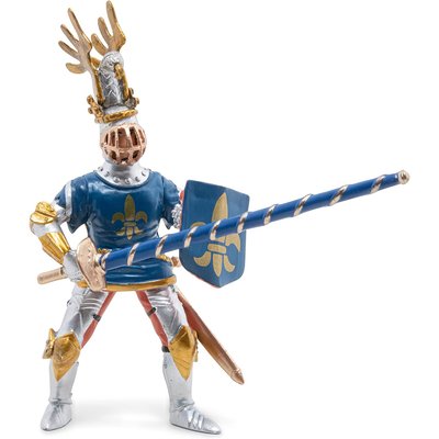 Figurine Chevalier bleu fleur de lys PAPO