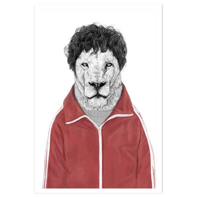 Affiche enfant lion HEXOA