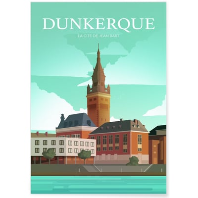 Affiche ville Dunkerque L'AFFICHERIE