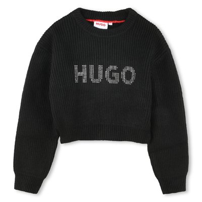 Pull court avec sigle clouté HUGO KIDSWEAR