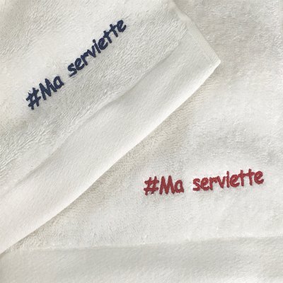 Serviette de bain coton peigné 685g/m2 MA SERVIETTE Blanc LIOU