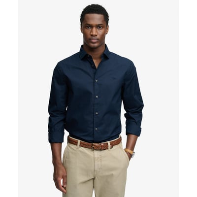 Chemise Popeline à Col Cassé Manches Longues SUPERDRY