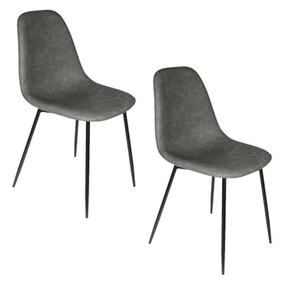 Lot de 2 Chaises design vintage Amber TOILINUX