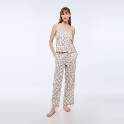 Pyjama à fines bretelles imprimé en coton bio GOTS MONOPRIX
