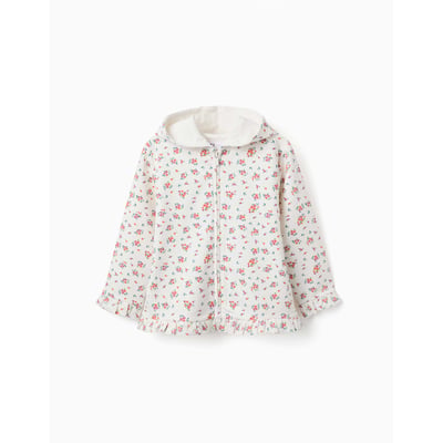 Sweat zippé en molleton à capuche avec motif floral ZIPPY