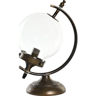 Lampe de table vintage globe doré en métal et verre élégant RECOLLECTION