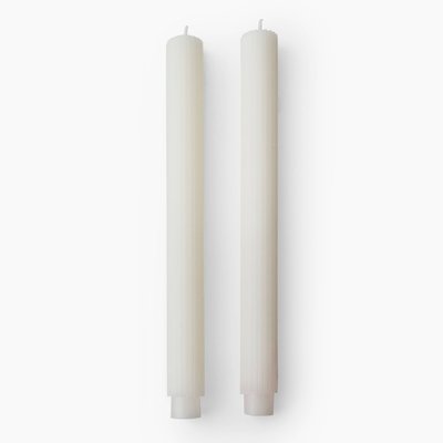 Lot de 2 bougies flambeaux torsadées, H27.5cm MONOPRIX MAISON