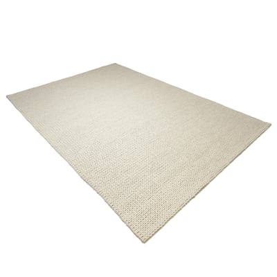 Tapis rectangulaire 200 x 290 cm laine tissée écrue PIER IMPORT