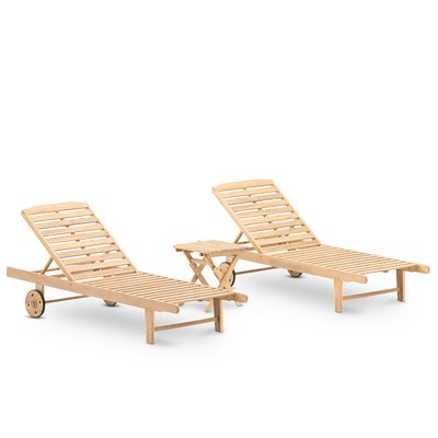 Set de 2 transats et table, JAVA LIGHT DEFORA HOME