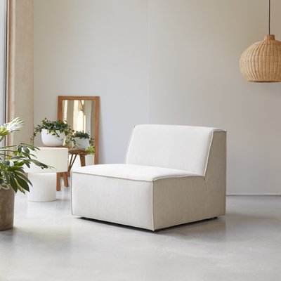 Chauffeuse modulable en tissu beige DARIO TIKAMOON