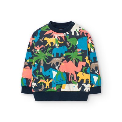 Sweat en coton avec imprimé fantaisie BOBOLI
