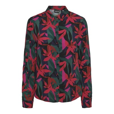 Bedruckte Bluse mit langen Ärmeln PIECES