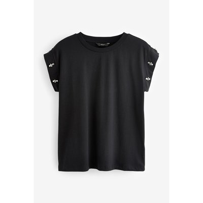 T-shirt à manches perlées scintillantes NEXT