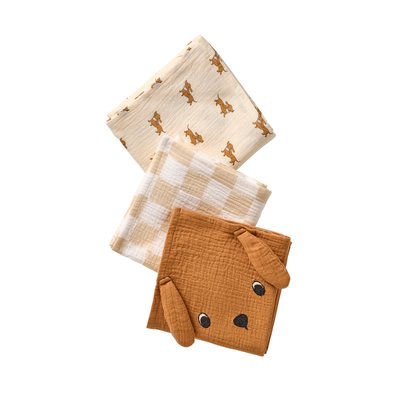 Lot de 3 langes en gaze de coton ACHILLE VERTBAUDET
