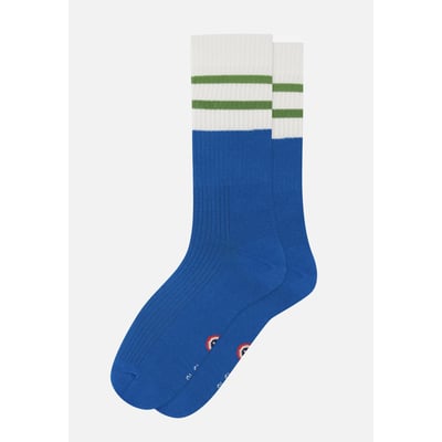 Chaussettes de sport mi-hautes rayées jaune et  Wilfried LE SLIP FRANCAIS