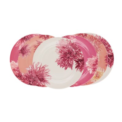 Lot de 6 grandes assiettes, FLORA ARTIME