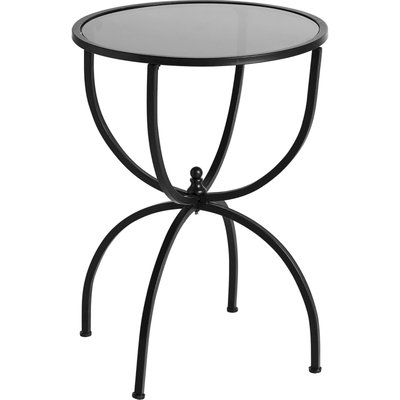 Table basse en fer, plateau en verre, Cailar RECOLLECTION