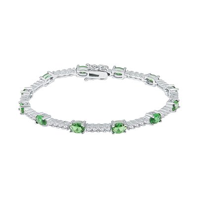 Bracelet en argent 925 et oxyde de zirconium multicolore CLEOR
