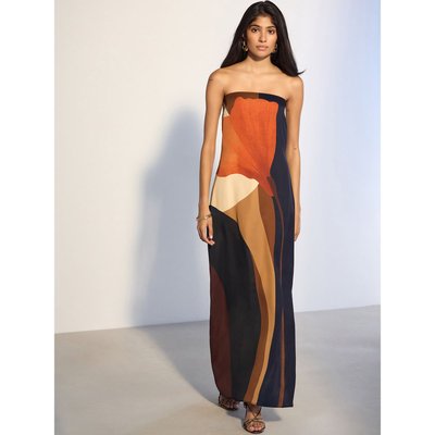 Robe longue empire satinée bandeau NEXT