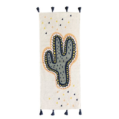 Tapis déco enfant cactus en coton tissé LALAMA FUTURE HOME