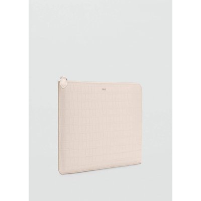 Housse ordinateur portable simili-cuir  effet croco MANGO