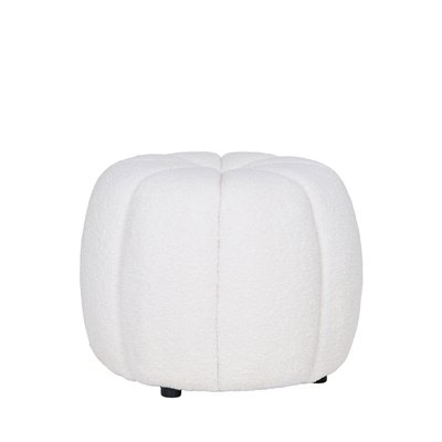 Pouf rond en tissu bouclette ø48cm - Paisley HOUSE NORDIC