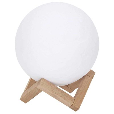 Lampe ronde avec support en bois Lune CMP