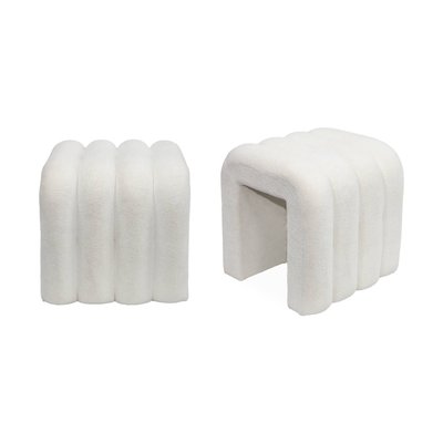 Pouf contemporain tissu (lot de 2) ITO SWEEEK