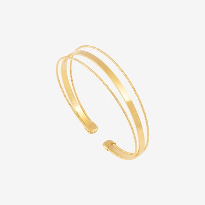 Bracelet jonc doré à l'or fin DISCO CAROLINE NAJMAN