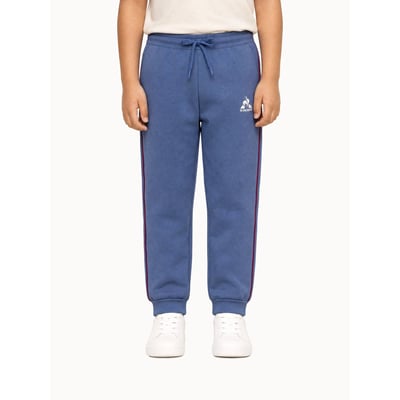 Pantalon en molleton léger avec bandes côtés contrastées Tricolores LE COQ SPORTIF