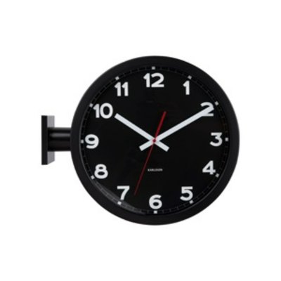 Horloge Murale Aluminium NEW CLASSIC DOUBLE SIDED KARLSSON